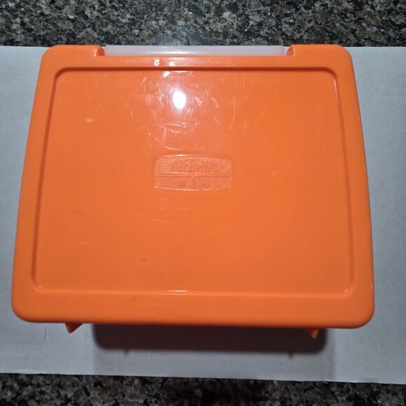 Vintage Orange New Kids On The Block Plastic Lunch Box & Thermos - Picture 6 of 13
